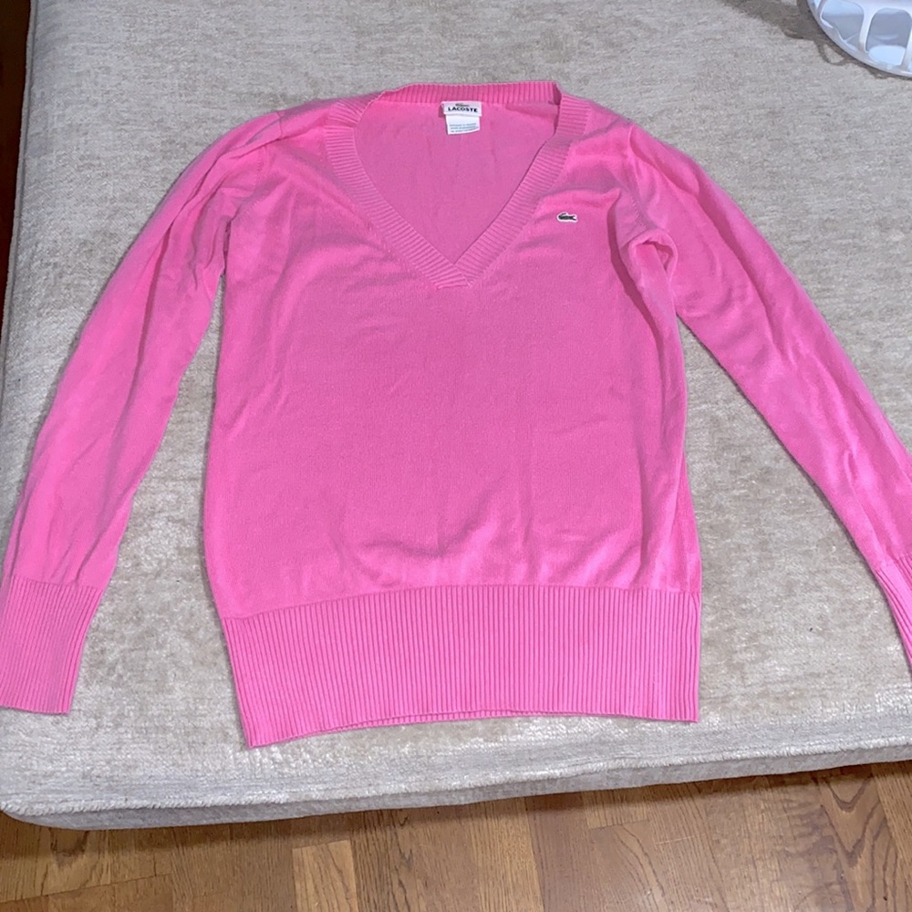 Lacoste size 38 pink sweater